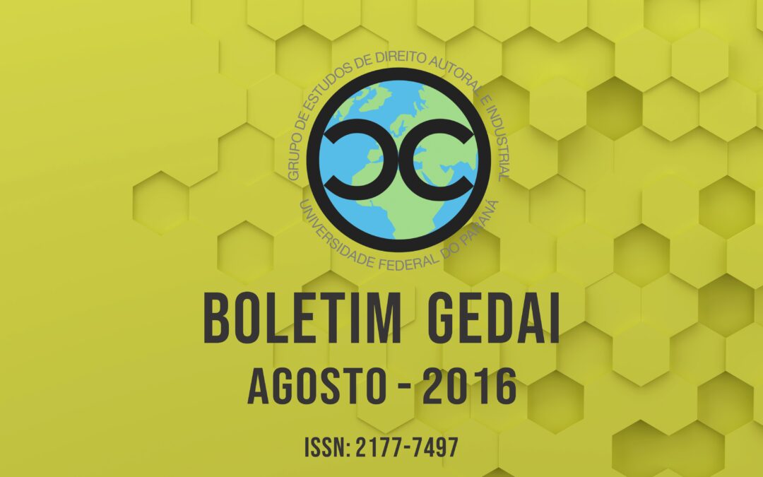 Boletim GEDAI Agosto 2016