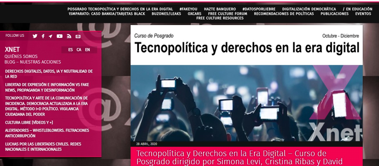 Posgrado en Tecnopolítica y Derechos en la Era Digital: Historia del copyright – Marco legal