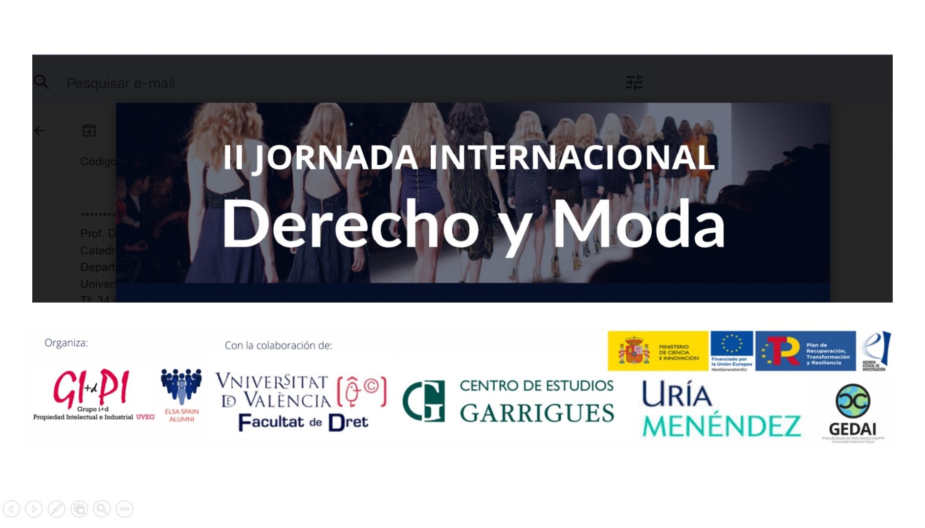 II JORNADA INTERNACIONAL – Derecho y Moda