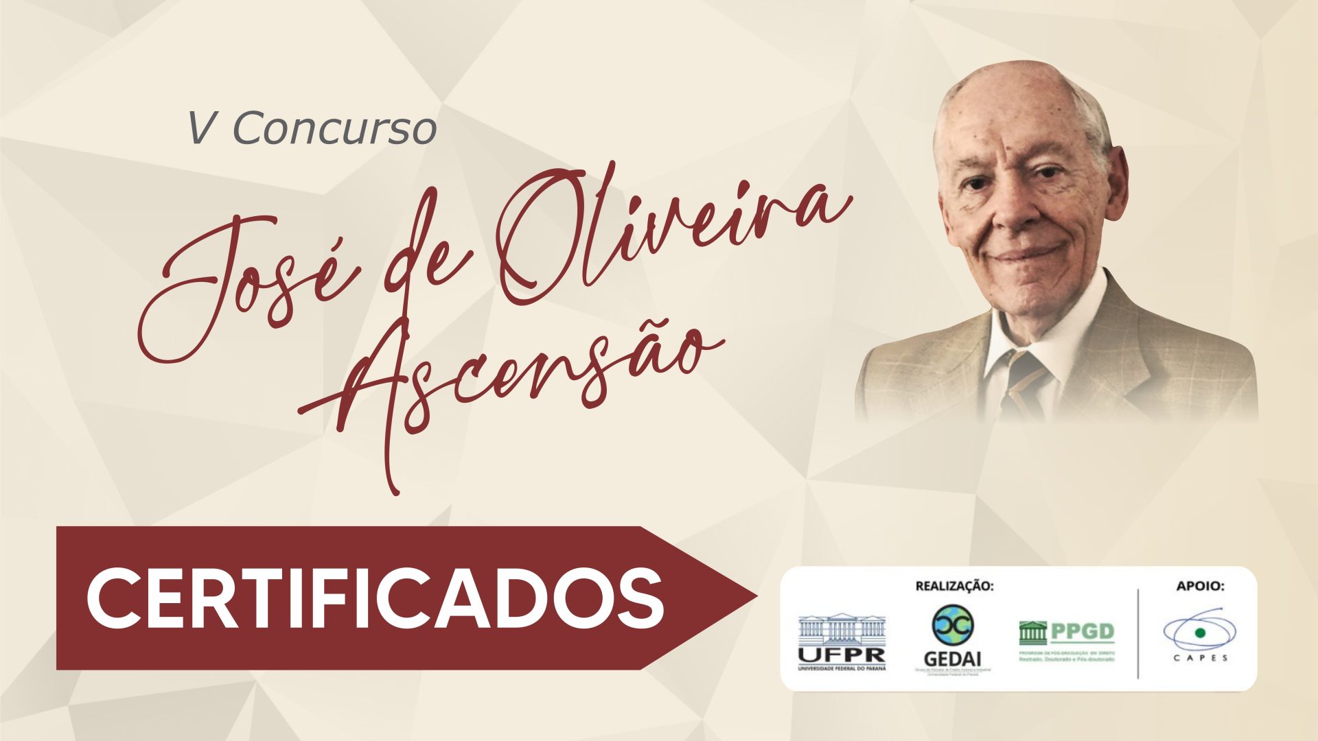 V CONCURSO Prof. Dr. José de Oliveira Ascensão – CERTIFICADOS