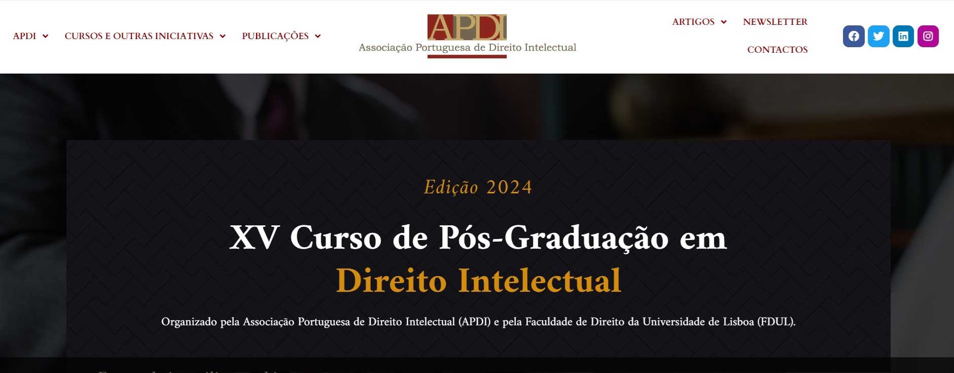 APDI – XV Curso de Pós-Graduação em Direito Intelectual