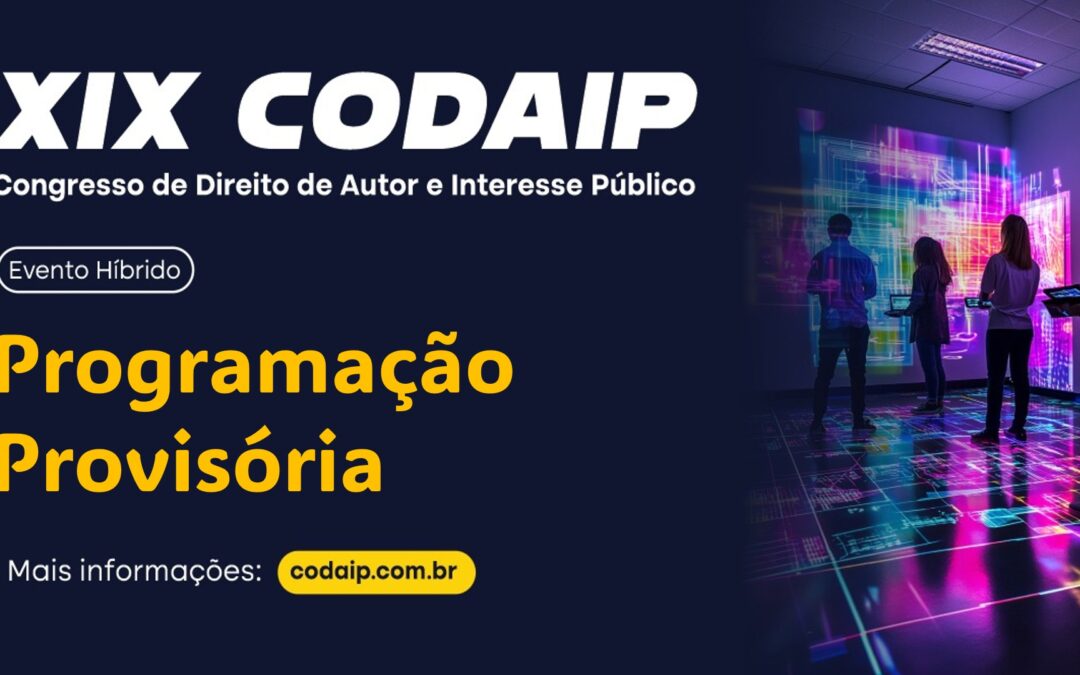 Confira a programação provisória do XIX CODAIP