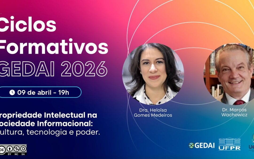 Marcos Wachowicz abre Ciclos Formativos do GEDAI sobre Direito Autoral, Cultura, Tecnologia e Poder na Sociedade Informacional